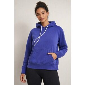 Athleta Women's Hoodie Sweatshirt Blue Pullover Kangaroo Pocket XL Athleisure